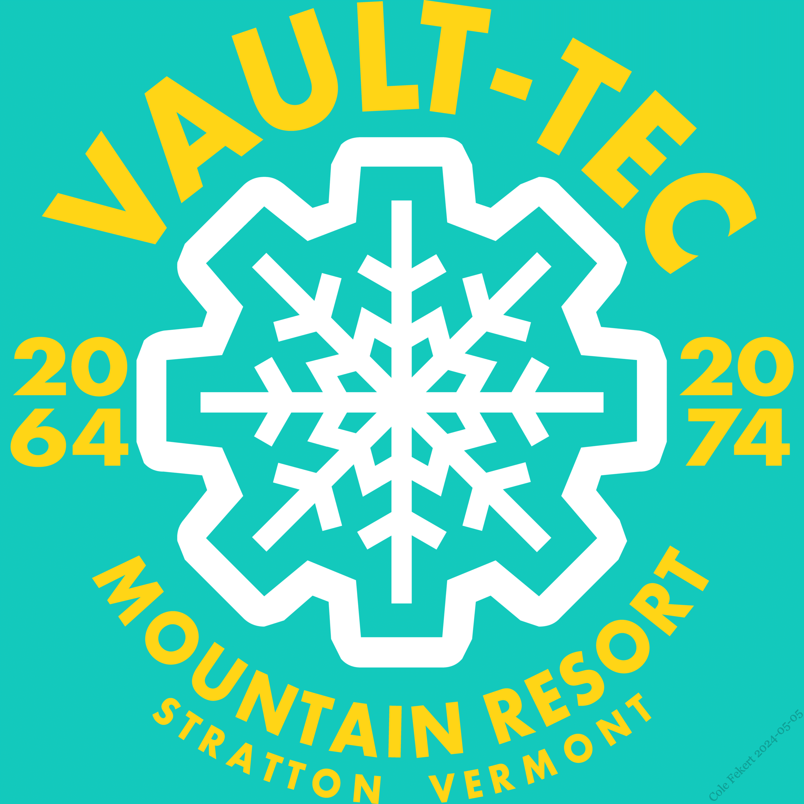 Vault-Tec Mountain Resort 10th anniversary design