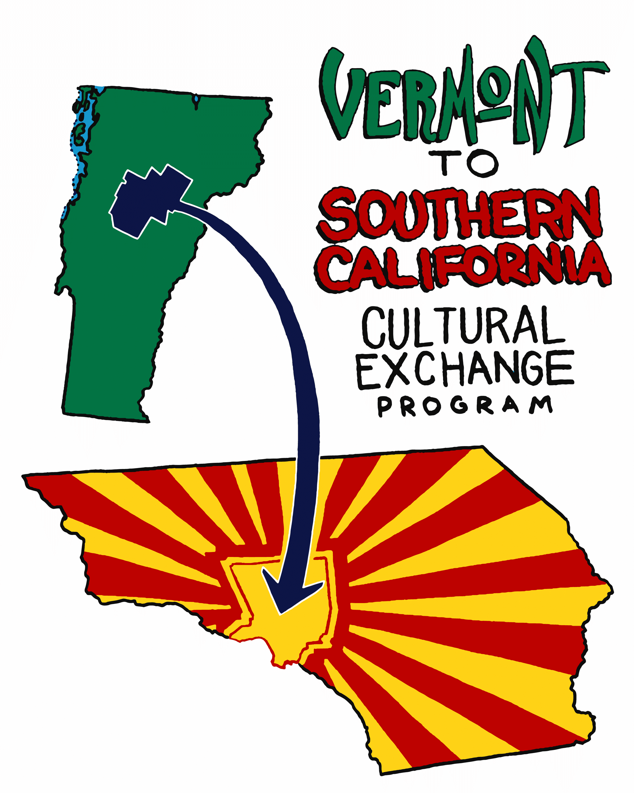 Vermont to Southern California Cultural Exchange Shirts